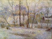 Paul Gauguin Garten im Schnee oil